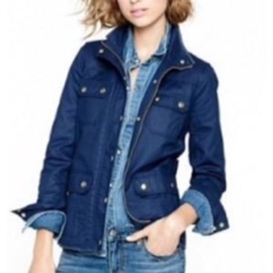 Navy Blue Relaxed Boyfriend Field Jacket